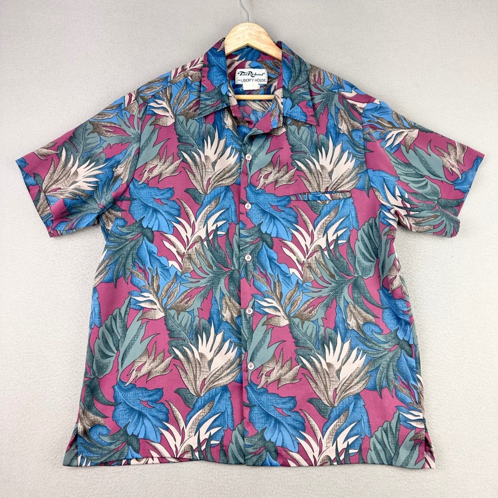 Vintage Tori Richard by Liberty House Camp Shirt‎ Mens Large Floral Hawaiian 70s